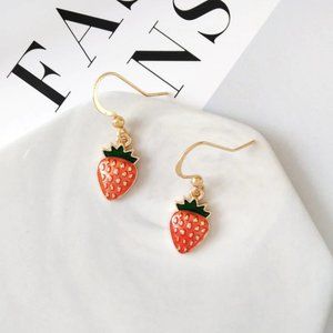 ✨NEW!✨ ~Strawberry Charm Dangle Earrings!~
